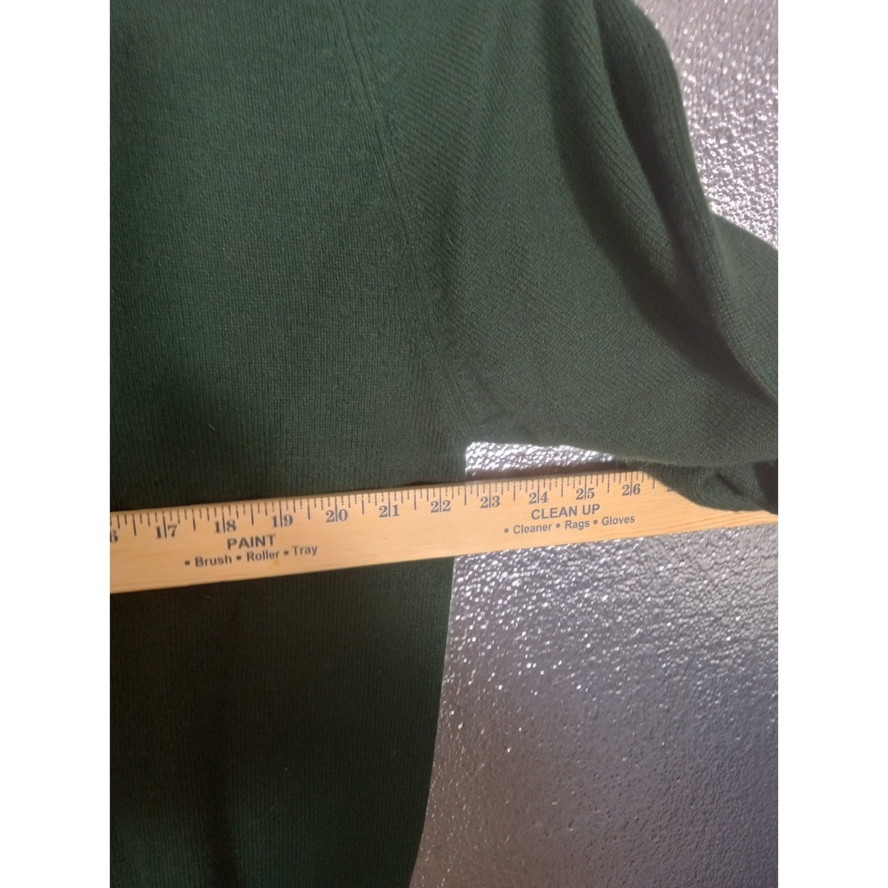 Johnstons Of Elgin Mens 100% Cashmere Raglan Sleeve Crewneck Sweater Green 2XL - Picture 4 of 8